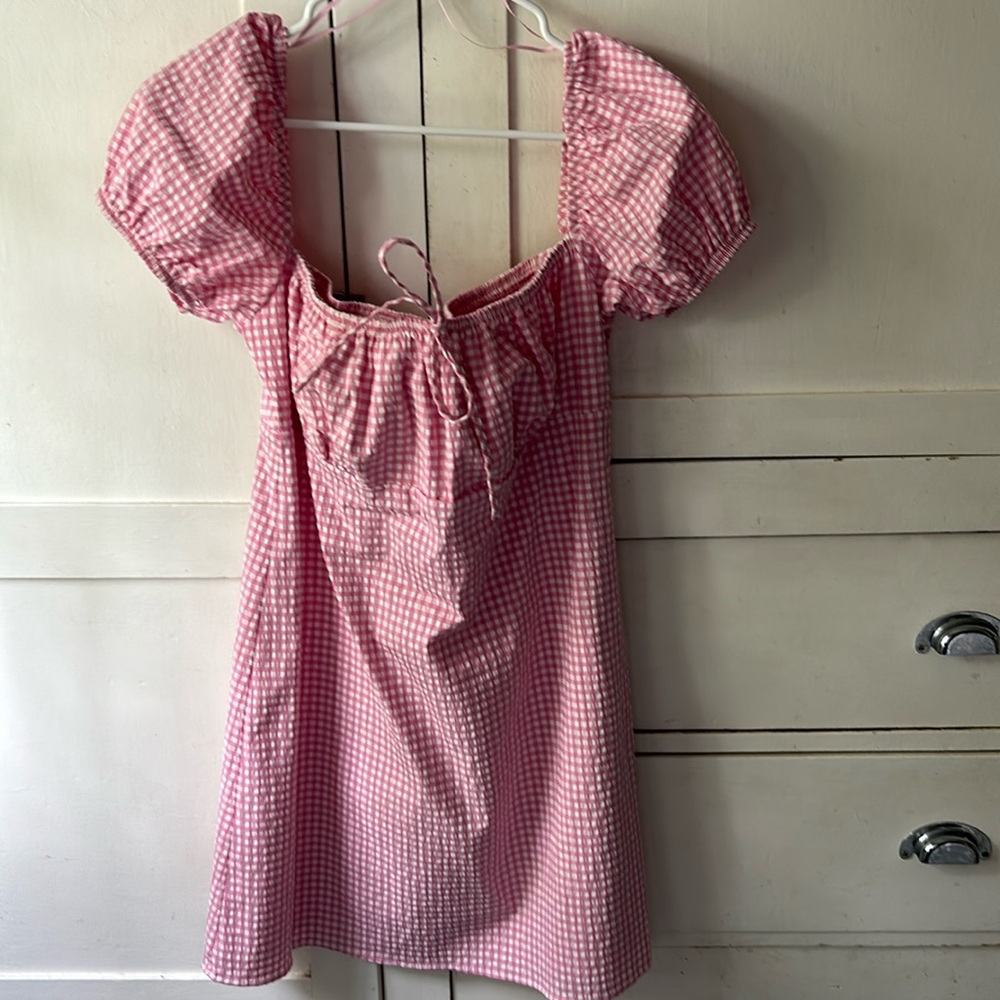 Zara pink and white thick seersucker XL NEW
